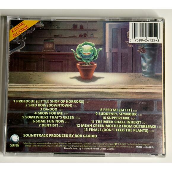 Little Shop of Horrors Soundtrack CD 1986, Geffen Classic Musical, Cult Favorite - Picture 2 of 7